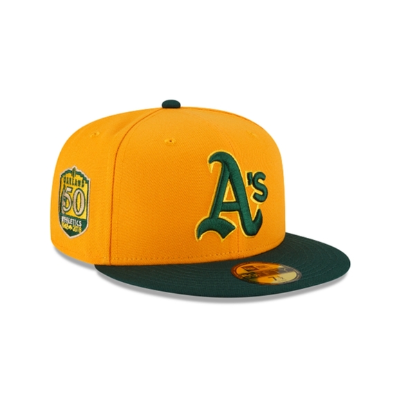 New Era Accessories New Era 8 Oakland As Mustard Dark Green Fitted
